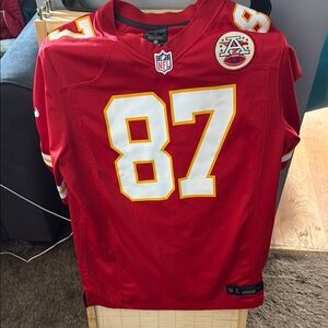 KC Chiefs Kelce Red NFL Jersey with Number 87